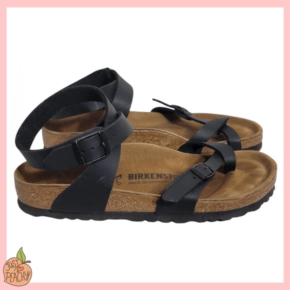 Birkenstock Shoes - Birkenstock Mayari Ankle Strap Toe Sandal 37 (6-6.5) Black